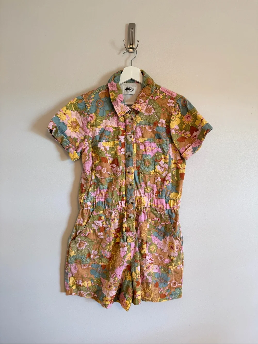 Show Me Your Mumu Women’s Floral Button-Up Romper - Picture 1 of 4
